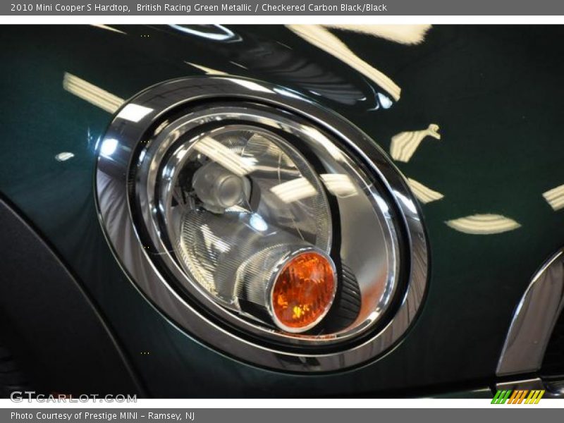 British Racing Green Metallic / Checkered Carbon Black/Black 2010 Mini Cooper S Hardtop