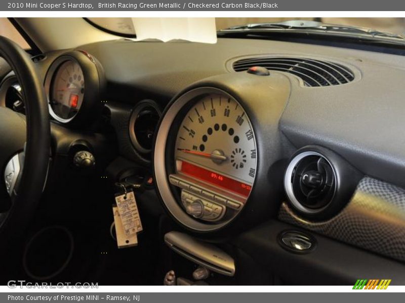 British Racing Green Metallic / Checkered Carbon Black/Black 2010 Mini Cooper S Hardtop