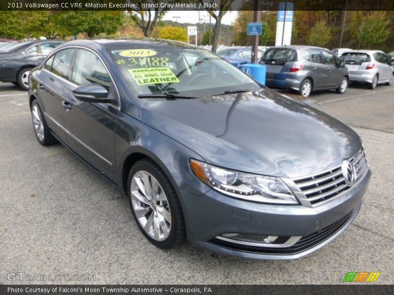 Island Gray Metallic / Black 2013 Volkswagen CC VR6 4Motion Executive