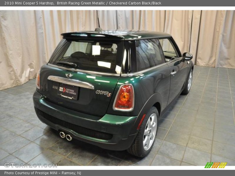 British Racing Green Metallic / Checkered Carbon Black/Black 2010 Mini Cooper S Hardtop