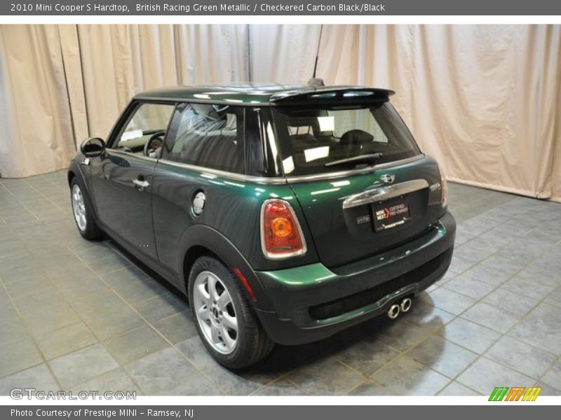 British Racing Green Metallic / Checkered Carbon Black/Black 2010 Mini Cooper S Hardtop