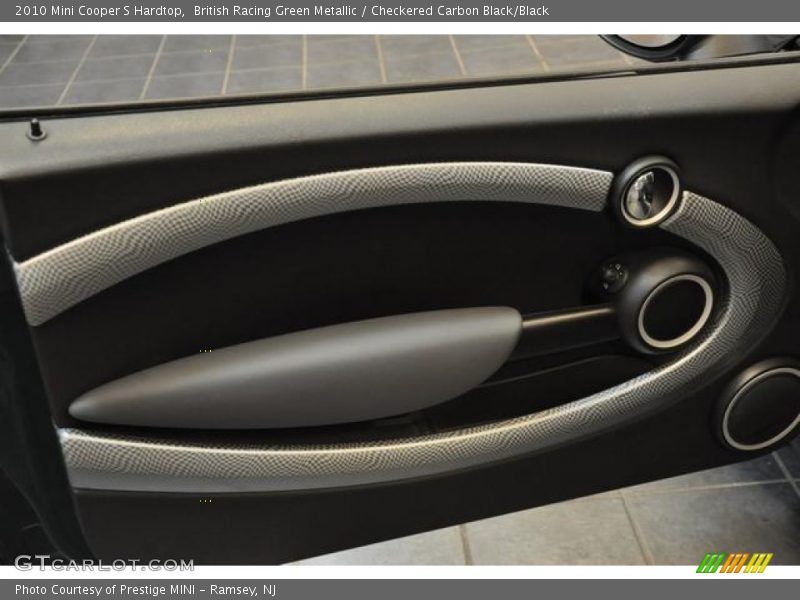 British Racing Green Metallic / Checkered Carbon Black/Black 2010 Mini Cooper S Hardtop