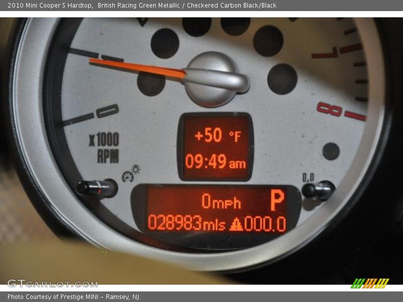 British Racing Green Metallic / Checkered Carbon Black/Black 2010 Mini Cooper S Hardtop