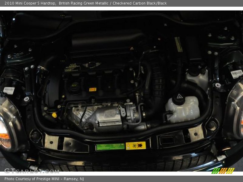 British Racing Green Metallic / Checkered Carbon Black/Black 2010 Mini Cooper S Hardtop