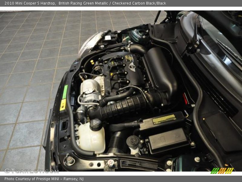 British Racing Green Metallic / Checkered Carbon Black/Black 2010 Mini Cooper S Hardtop