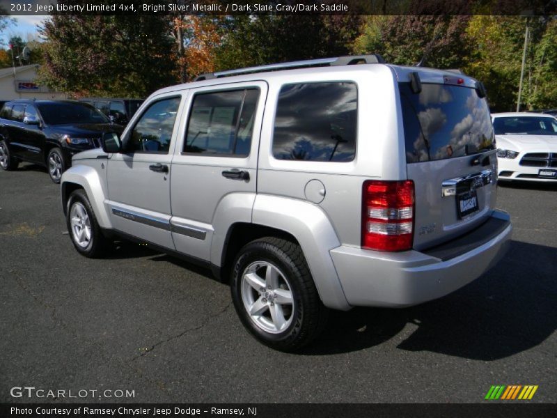 Bright Silver Metallic / Dark Slate Gray/Dark Saddle 2012 Jeep Liberty Limited 4x4