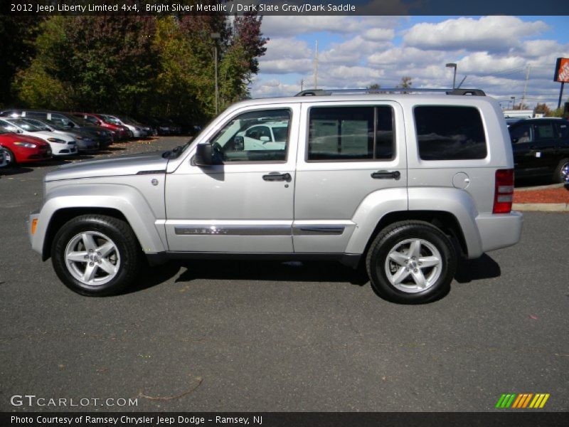 Bright Silver Metallic / Dark Slate Gray/Dark Saddle 2012 Jeep Liberty Limited 4x4