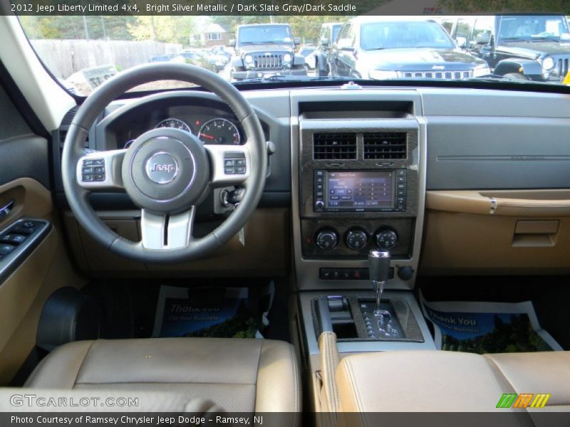 Bright Silver Metallic / Dark Slate Gray/Dark Saddle 2012 Jeep Liberty Limited 4x4