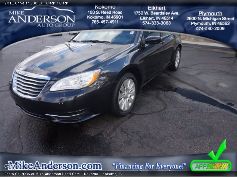 Black / Black 2011 Chrysler 200 LX