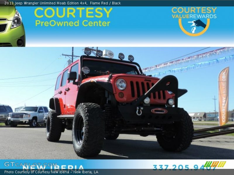 Flame Red / Black 2013 Jeep Wrangler Unlimited Moab Edition 4x4
