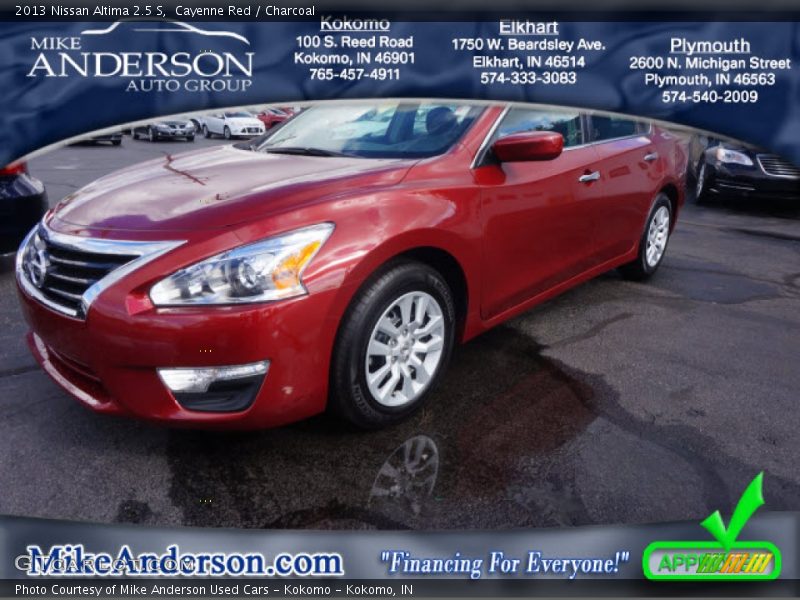 Cayenne Red / Charcoal 2013 Nissan Altima 2.5 S