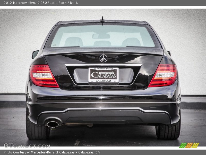 Black / Black 2012 Mercedes-Benz C 250 Sport