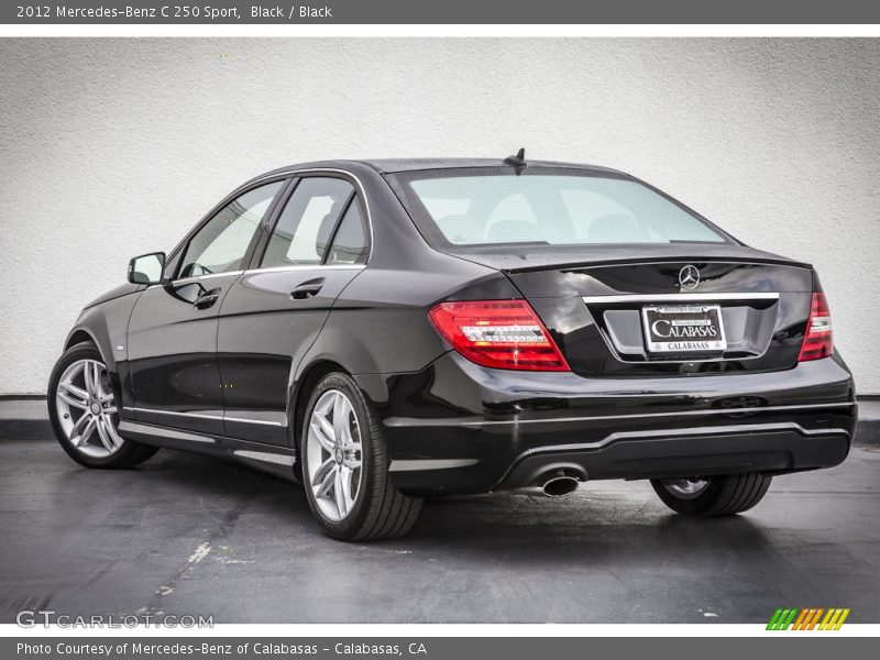 Black / Black 2012 Mercedes-Benz C 250 Sport