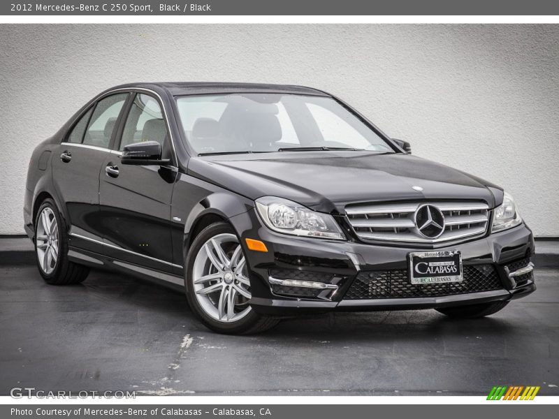 Black / Black 2012 Mercedes-Benz C 250 Sport