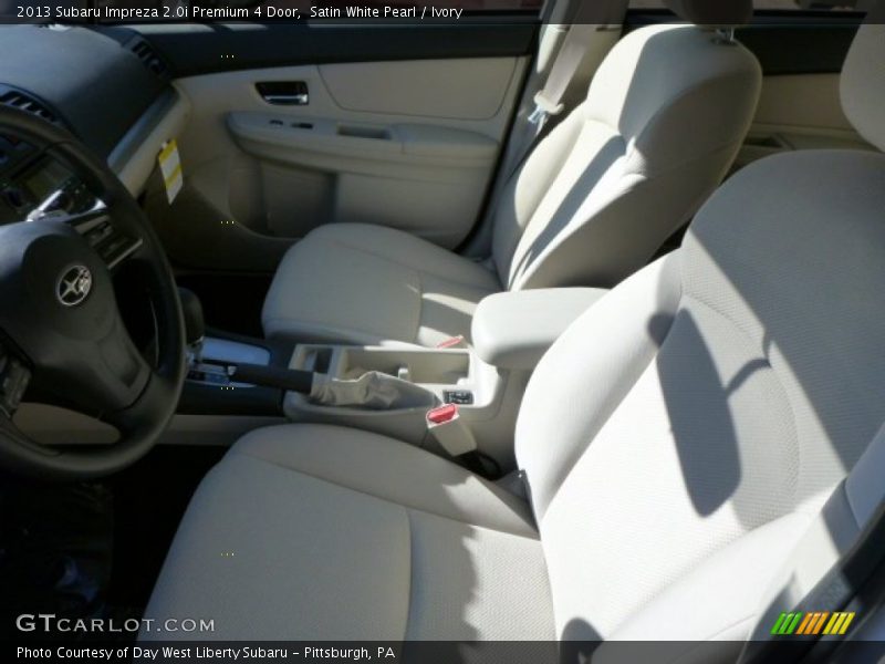 Satin White Pearl / Ivory 2013 Subaru Impreza 2.0i Premium 4 Door