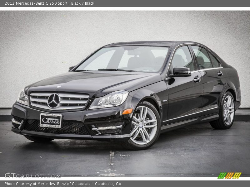 Black / Black 2012 Mercedes-Benz C 250 Sport