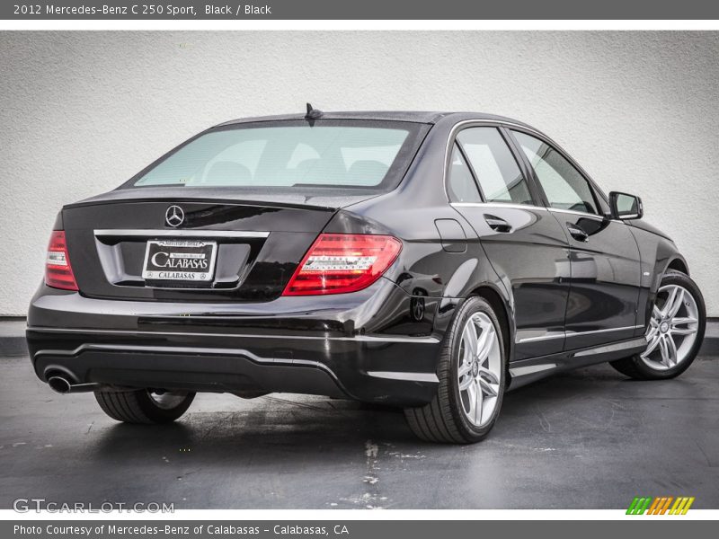 Black / Black 2012 Mercedes-Benz C 250 Sport