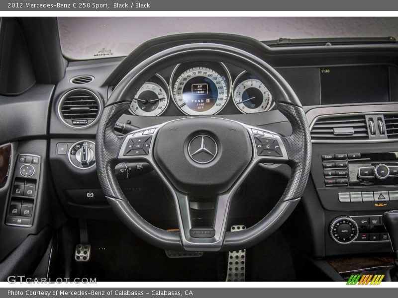 Black / Black 2012 Mercedes-Benz C 250 Sport