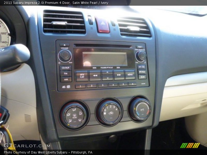 Satin White Pearl / Ivory 2013 Subaru Impreza 2.0i Premium 4 Door