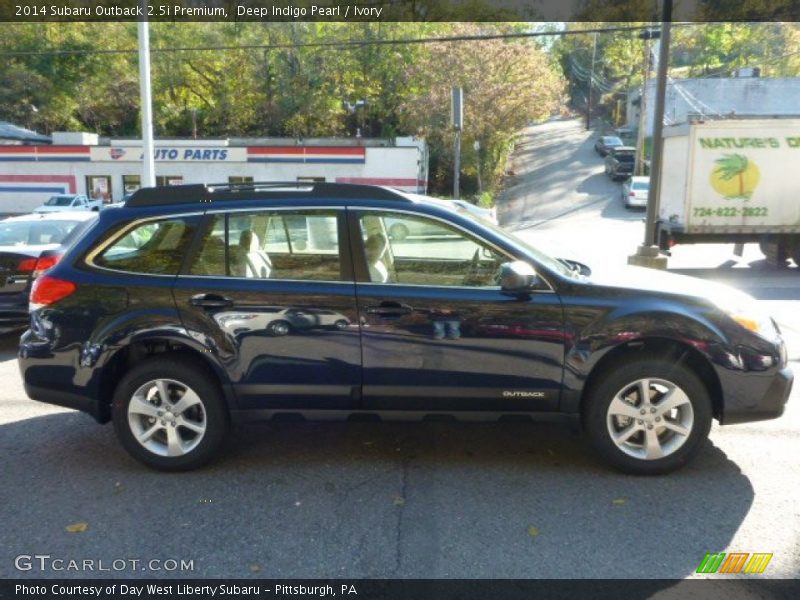Deep Indigo Pearl / Ivory 2014 Subaru Outback 2.5i Premium