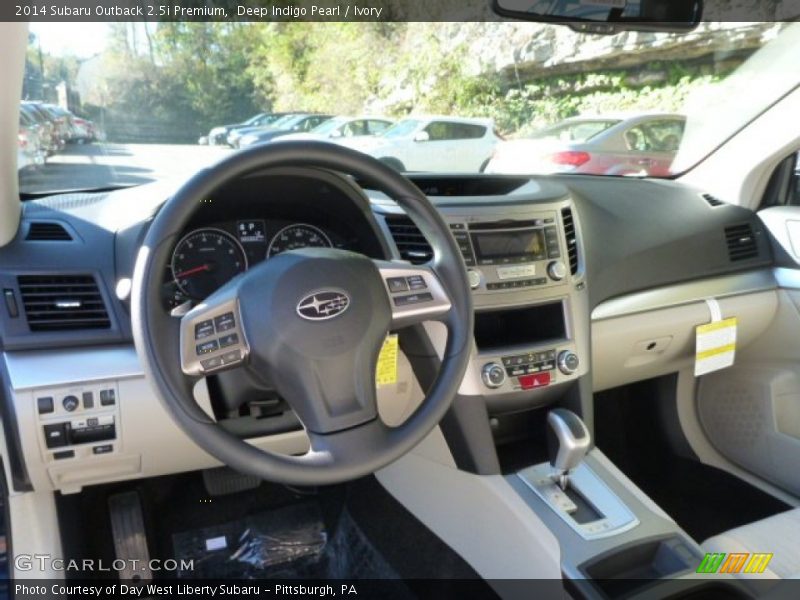 Deep Indigo Pearl / Ivory 2014 Subaru Outback 2.5i Premium