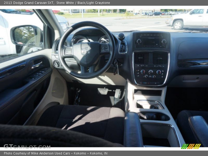 Stone White / Black/Light Graystone 2013 Dodge Grand Caravan SXT