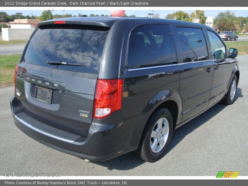 Dark Charcoal Pearl / Black/Light Graystone 2012 Dodge Grand Caravan Crew