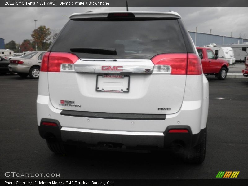 Olympic White / Brownstone 2012 GMC Terrain SLT AWD