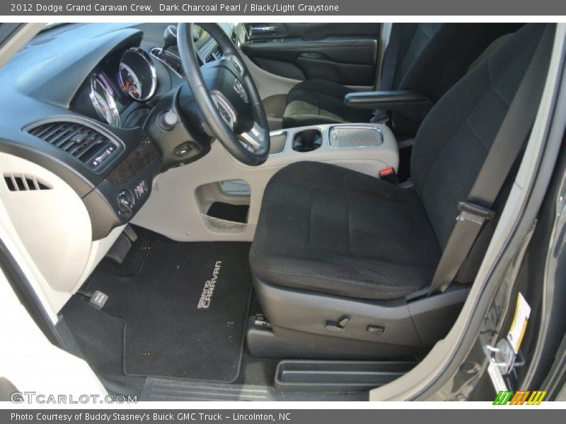 Dark Charcoal Pearl / Black/Light Graystone 2012 Dodge Grand Caravan Crew
