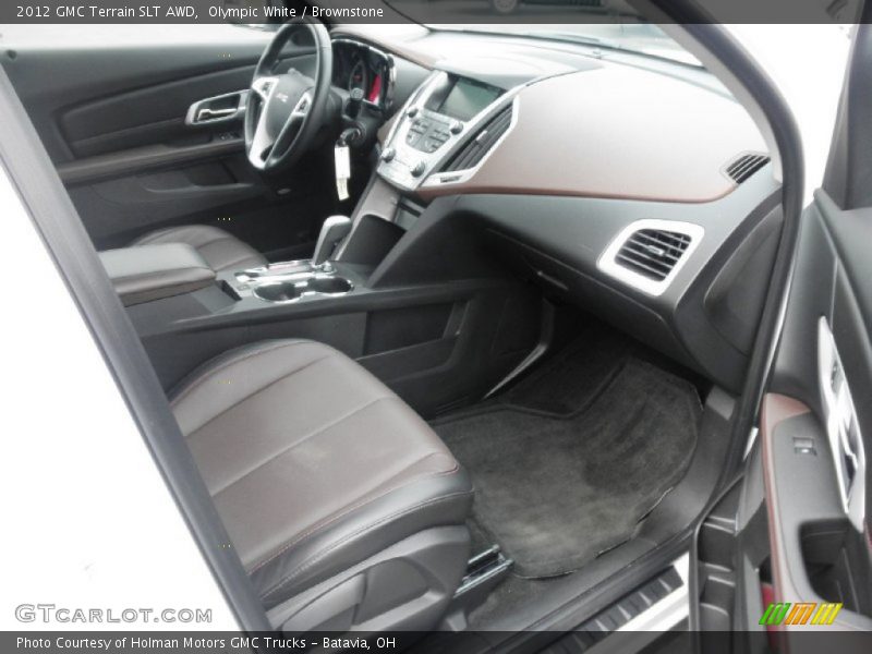 Olympic White / Brownstone 2012 GMC Terrain SLT AWD
