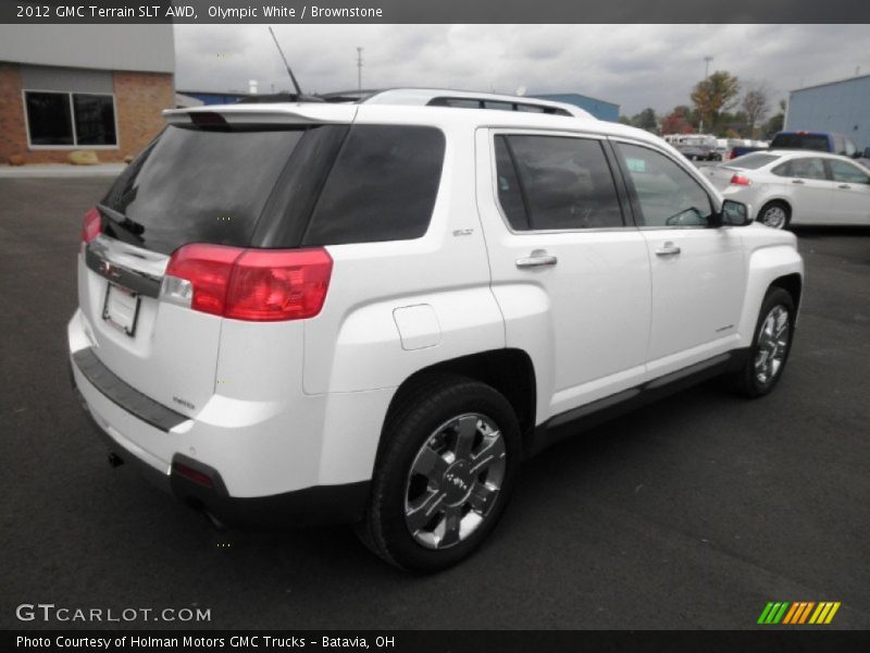 Olympic White / Brownstone 2012 GMC Terrain SLT AWD
