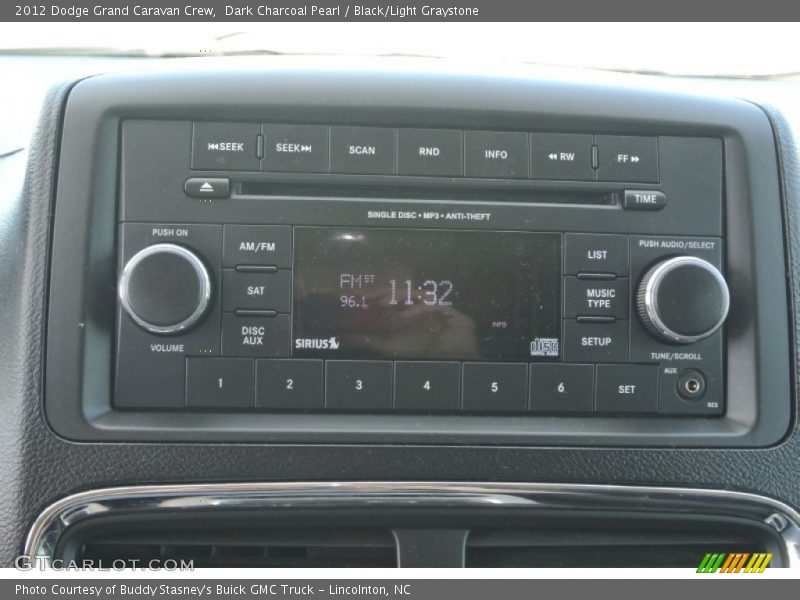 Dark Charcoal Pearl / Black/Light Graystone 2012 Dodge Grand Caravan Crew