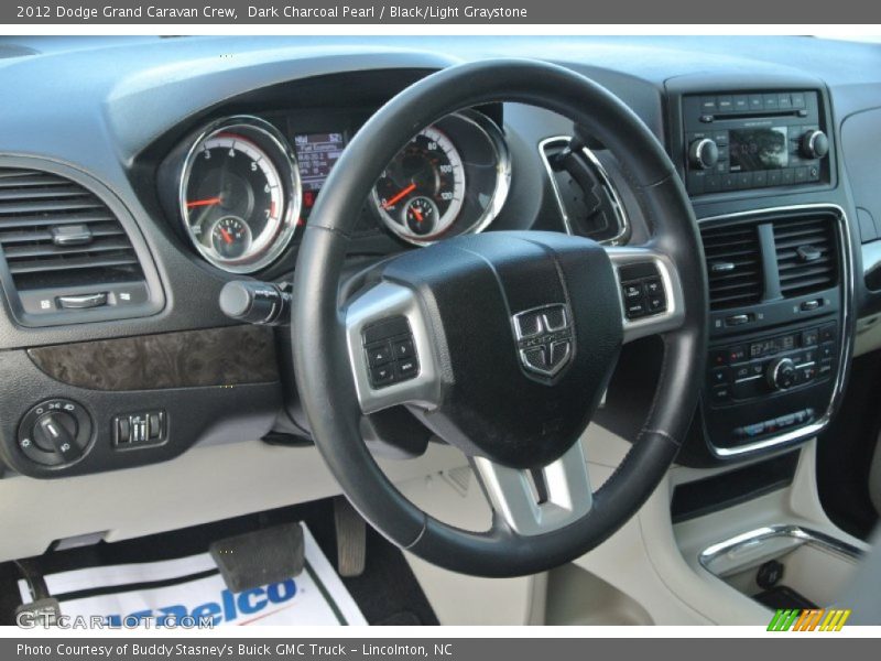 Dark Charcoal Pearl / Black/Light Graystone 2012 Dodge Grand Caravan Crew