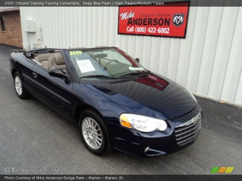 Deep Blue Pearl / Dark Taupe/Medium Taupe 2005 Chrysler Sebring Touring Convertible