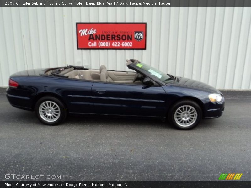 Deep Blue Pearl / Dark Taupe/Medium Taupe 2005 Chrysler Sebring Touring Convertible