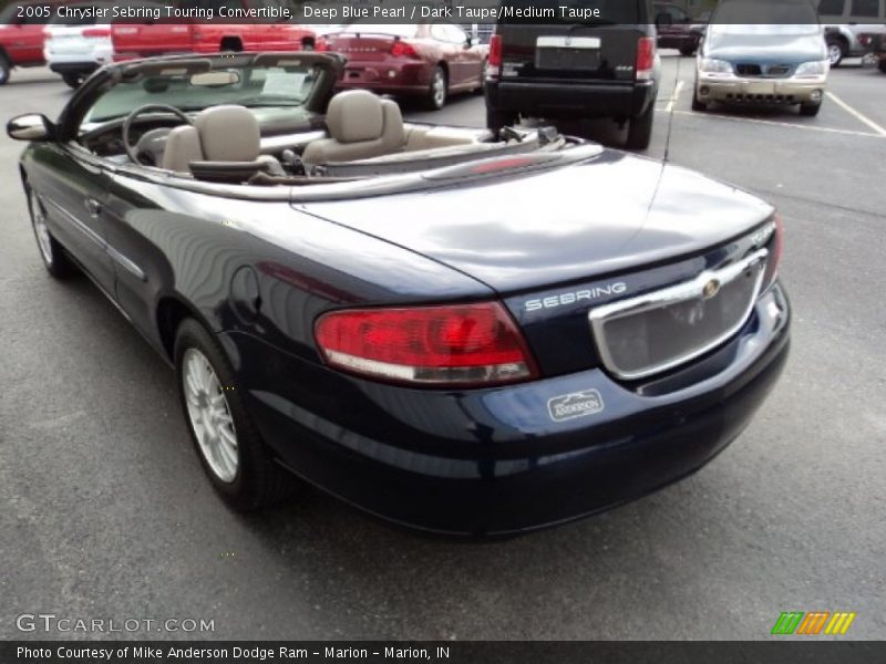 Deep Blue Pearl / Dark Taupe/Medium Taupe 2005 Chrysler Sebring Touring Convertible