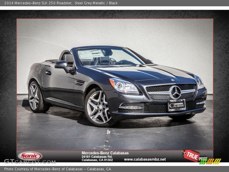 Steel Grey Metallic / Black 2014 Mercedes-Benz SLK 250 Roadster