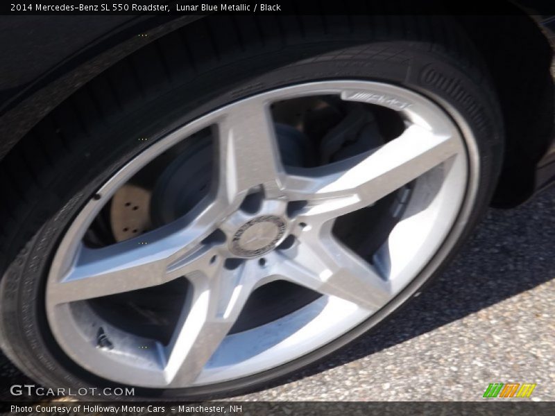 Lunar Blue Metallic / Black 2014 Mercedes-Benz SL 550 Roadster