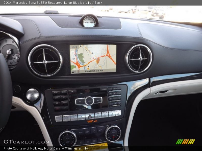 Lunar Blue Metallic / Black 2014 Mercedes-Benz SL 550 Roadster
