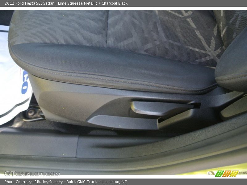 Lime Squeeze Metallic / Charcoal Black 2012 Ford Fiesta SEL Sedan
