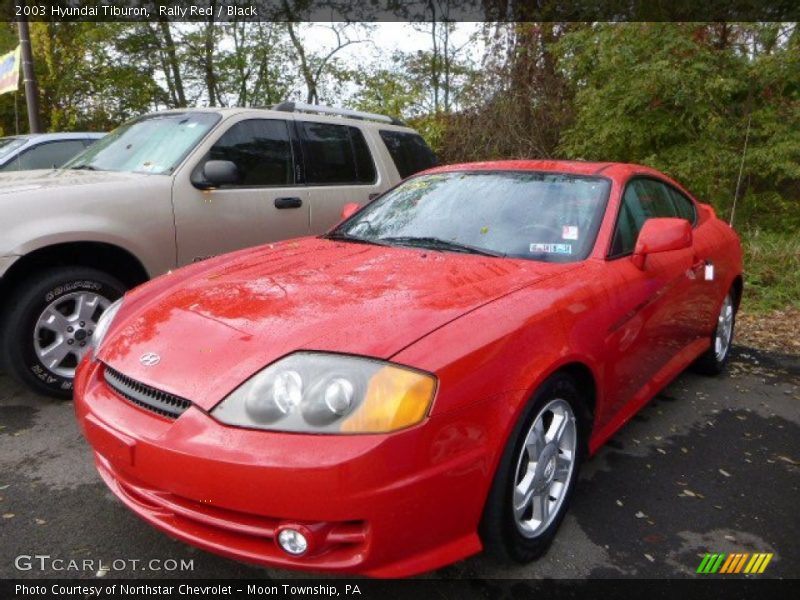 Rally Red / Black 2003 Hyundai Tiburon