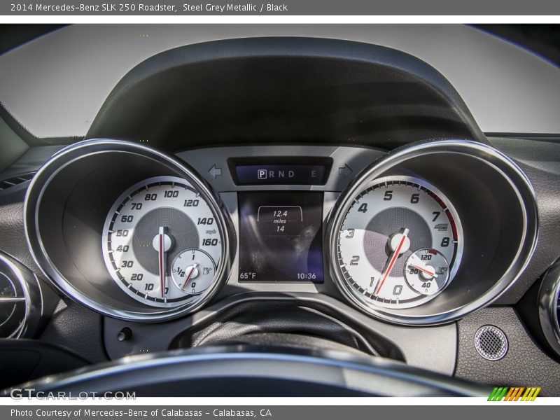 Steel Grey Metallic / Black 2014 Mercedes-Benz SLK 250 Roadster