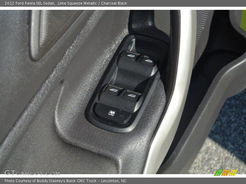 Lime Squeeze Metallic / Charcoal Black 2012 Ford Fiesta SEL Sedan