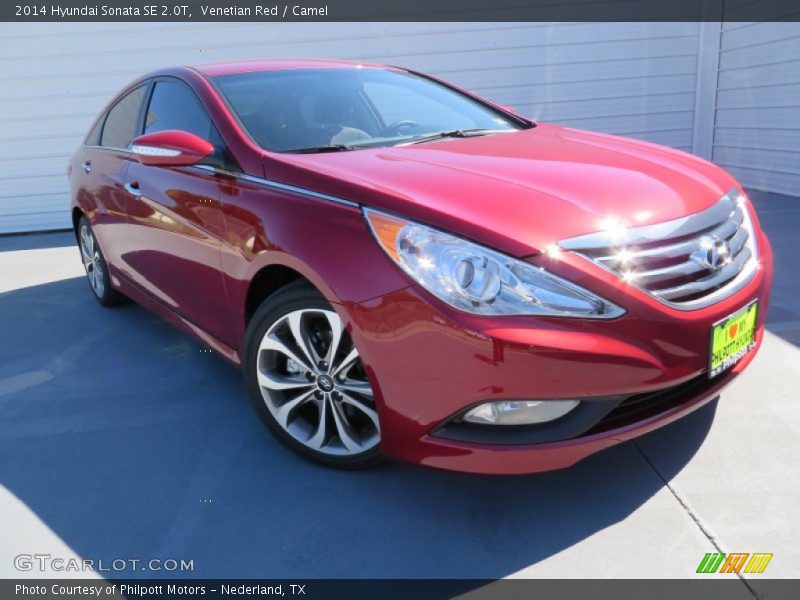 Venetian Red / Camel 2014 Hyundai Sonata SE 2.0T