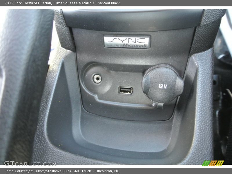 Lime Squeeze Metallic / Charcoal Black 2012 Ford Fiesta SEL Sedan
