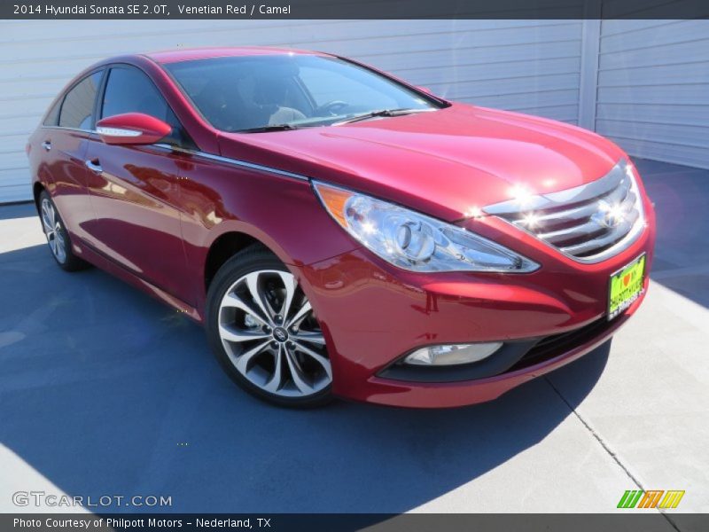 Venetian Red / Camel 2014 Hyundai Sonata SE 2.0T