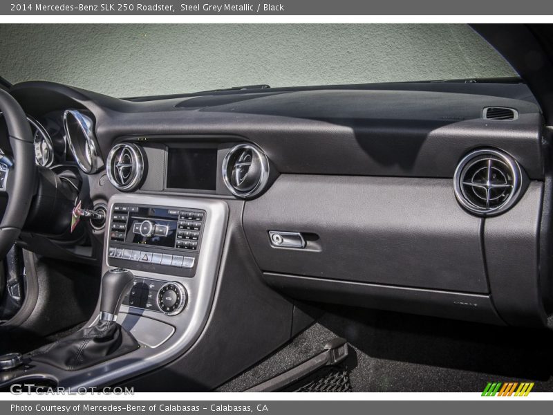 Steel Grey Metallic / Black 2014 Mercedes-Benz SLK 250 Roadster