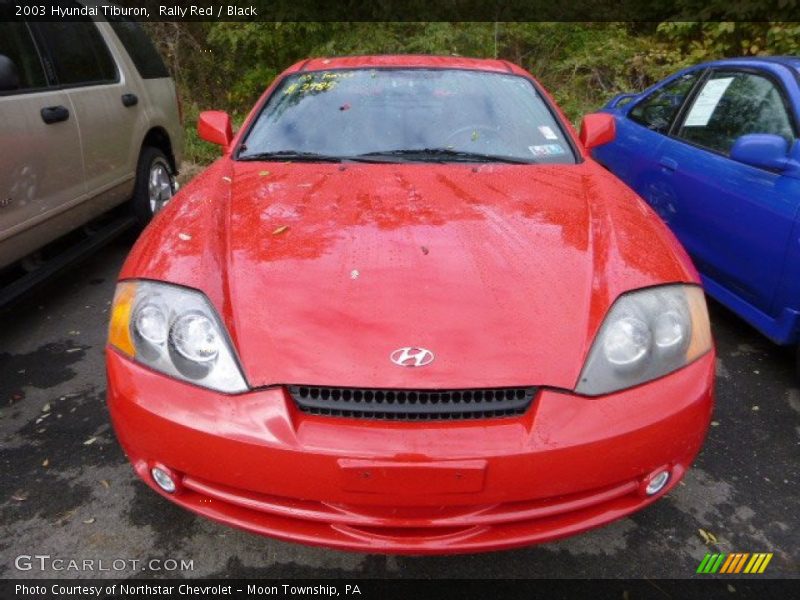 Rally Red / Black 2003 Hyundai Tiburon