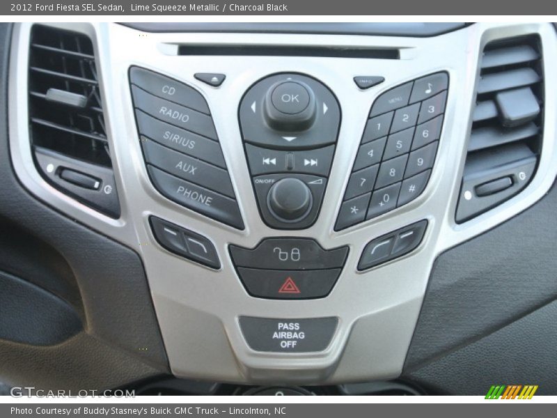Lime Squeeze Metallic / Charcoal Black 2012 Ford Fiesta SEL Sedan