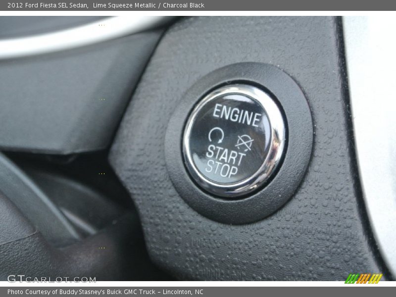 Lime Squeeze Metallic / Charcoal Black 2012 Ford Fiesta SEL Sedan